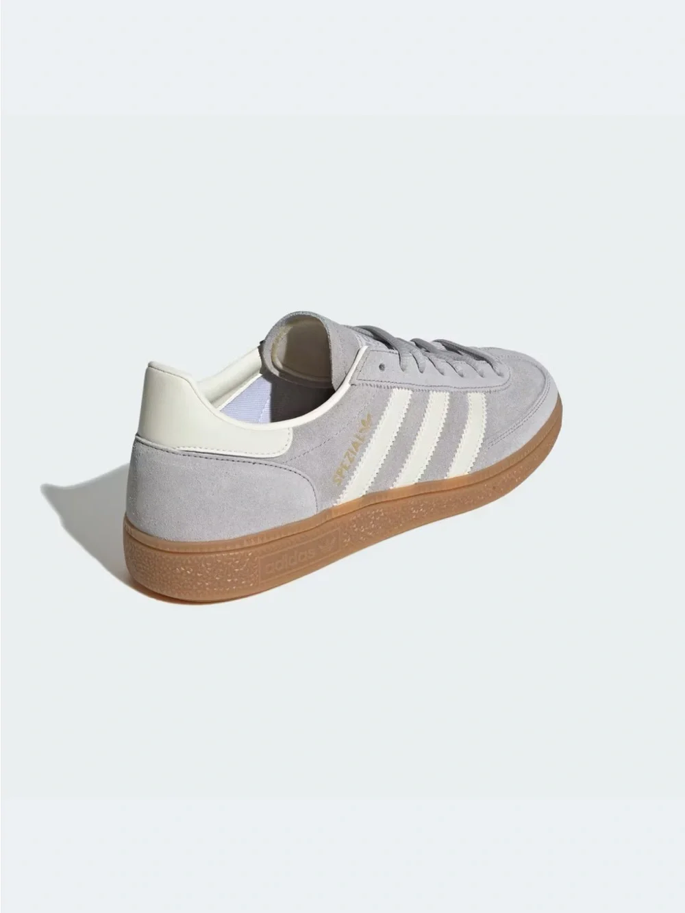 adidas Samba Suede Sneakers in Gray and Cream with Gum Sole